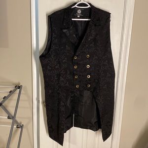 Black on black waistcoat vest